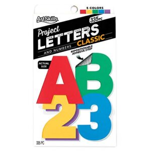 artskills 2.5" poster board letters, classic colors, 335-count (pa-1469)