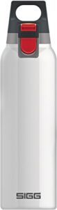 sigg - insulated water bottle white - thermo flask hot & cold one with tea infuser - leakproof. bpa free - 18/8 stainless steel - 17 oz