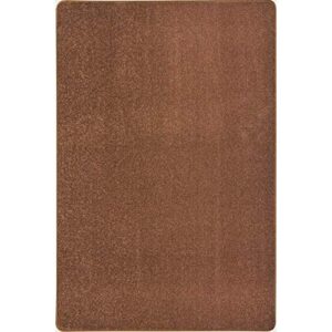 joy carpets endurance solid colored area rug in color brown, 12' x 15'