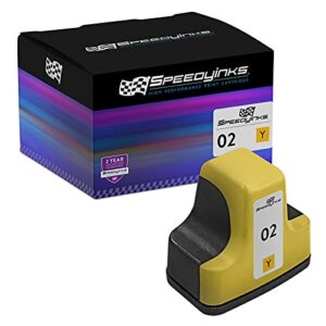 speedyinks remanufactured replacement for hp 02 ink cartridges c8773wn with smart chip (yellow, single-pack) for photosmart c5180 c6180 c6280 c7250 c7280 c8180 d7145 d7155 d7160 d7168 d7245 d7255