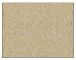 note card cafe a7 7.25 x 5.25 in blank brown kraft envelopes | 100 pack | sealable, square flap | perfect for invitations, greeting cards, baby showers, weddings, mailing, crafts | printable
