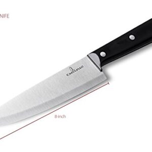 Culina 3-Piece Chef Knife Set. Triple-rivet, Full-tang : 8-inch Chef Knife, 5-inch Utility Knife, 3.5-inch Paring Knife