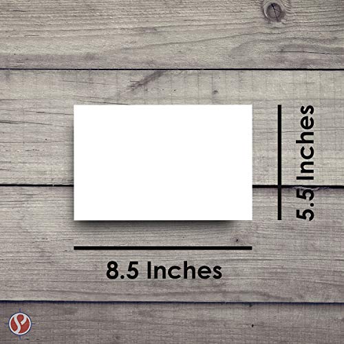 8.5 x 5.5" Blank White Memo Pads with Chipboard on the Back – Great for Writing Notes, To-Do Lists, Reminders and Shopping Lists | Gummed Top, Easy Sheet Removal | 50 Sheets per Pad, 10 Pads per Pack