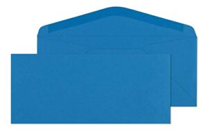 endoc #10 colored envelopes - bright blue color - 24lb paper colored envelopes letter size for offices, holiday, invoices, mailings - 4 1/8 x 9 1/2 inches - 50 pack