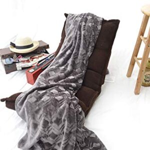 long rich HappyCare Textiles HCT BKT-001 Ultrasoft Diamond Pattern Embossed Micro Velvet Comforter and Blanket