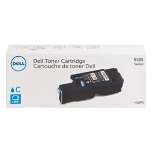 dell h5wfx cyan toner cartridge for e525w laser printer, 1 size