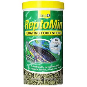 tetra reptomin aquatic turtle, newt and frog reptile floating food sticks,10.59 ounce
