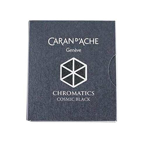 Caran d'Ache 8021-009 Cartridge Ink, Cosmic Black, Genuine Import