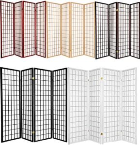 legacy decor 4 panels room divider privacy screen shoji style 6ft high white color