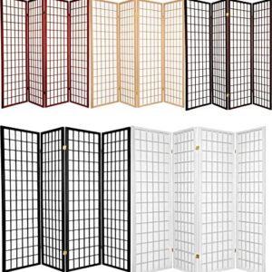 Legacy Decor 4 Panels Room Divider Privacy Screen Shoji Style 6ft high White Color