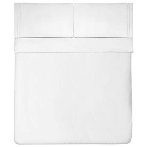 Queen Size Bed Sheets - Breathable Luxury Sheets with Full Elastic & Secure Corner Straps Built In - 1800 Supreme Collection Extra Soft Deep Pocket Bedding Set, Sheet Set, Queen, White