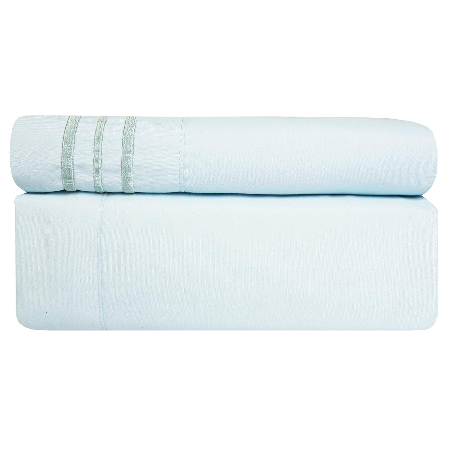 Full Size Sheet Sets - Breathable Luxury Sheets with Full Elastic & Secure Corner Straps Built In - 1800 Supreme Collection Extra Soft Deep Pocket Bedding Set, Sheet Set, Full, Light Blue