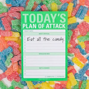 Knock Knock Plan of Attack Great Big Sticky Note, Daily to-Do List Sticky Pad, 4 x 6-inches