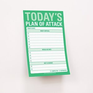 Knock Knock Plan of Attack Great Big Sticky Note, Daily to-Do List Sticky Pad, 4 x 6-inches