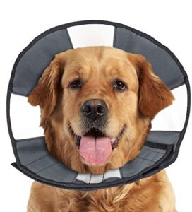 zenpet pet recovery cone e-collar for dogs and cats - always use with your pet's everyday collar - comfortable soft collar is adjustable for a secure and custom fit (x-large)