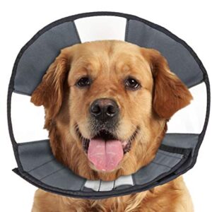 ZenPet Pet Recovery Cone E-Collar for Dogs and Cats - Always Use with Your Pet's Everyday Collar - Comfortable Soft Collar is Adjustable for a Secure and Custom Fit (X-Large)