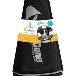 ZenPet Pet Recovery Cone E-Collar for Dogs and Cats - Always Use with Your Pet's Everyday Collar - Comfortable Soft Collar is Adjustable for a Secure and Custom Fit (X-Large)