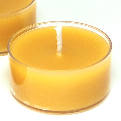 100% Pure Raw Beeswax Tea Lights Candles Organic Hand Made (Set of 6)