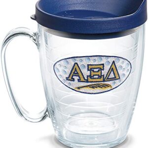 Tervis Sorority - Alpha Xi Delta Tumbler with Emblem and Navy Lid 16oz Mug, Clear