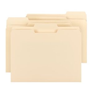 smead file folder, 1/3-cut tab, letter size, manila, 100 per box (10381)