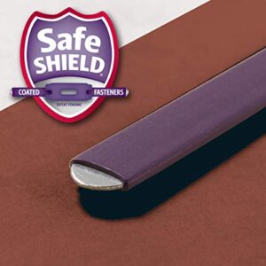 Smead Pressboard Classification File Folder with SafeSHIELD Fasteners, 2 Dividers, 2" Expansion, Letter Size, Red, 10 per Box (14073)