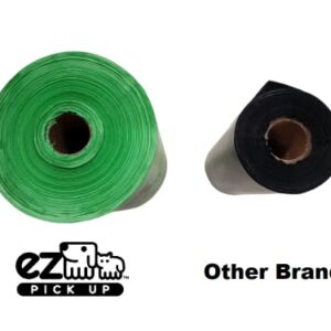 1000 Pet Waste Disposal Dog Poop Bags, EZ Pickup Bags Green (single roll, not on small rolls)