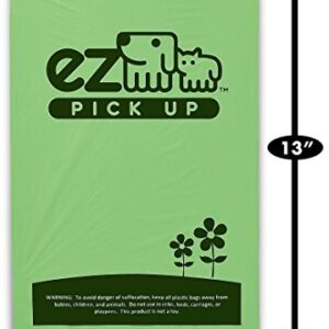 1000 Pet Waste Disposal Dog Poop Bags, EZ Pickup Bags Green (single roll, not on small rolls)