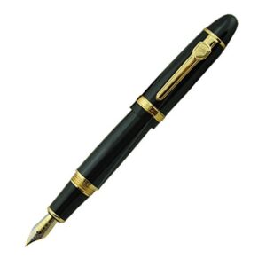 jinhao 159 vivid black fountain pen (gold trim)