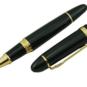 Jinhao 159 Blac Rollerball Pen Heavy Big Pen (Gold Trim)