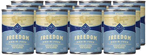 Blue Buffalo Freedom Grain Free Natural Puppy Wet Dog Food, Chicken 12.5oz cans (Pack of 12)