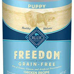 Blue Buffalo Freedom Grain Free Natural Puppy Wet Dog Food, Chicken 12.5oz cans (Pack of 12)