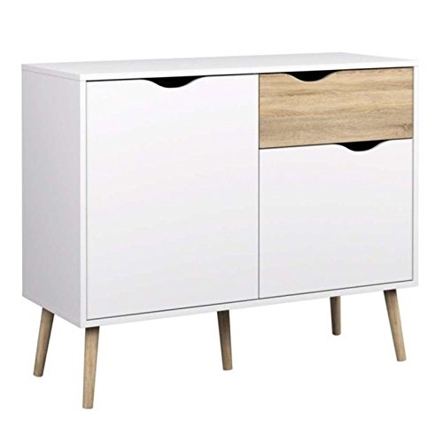 Tvilum Diana Sideboard with 2 Doors and 1 Drawer, White Oak