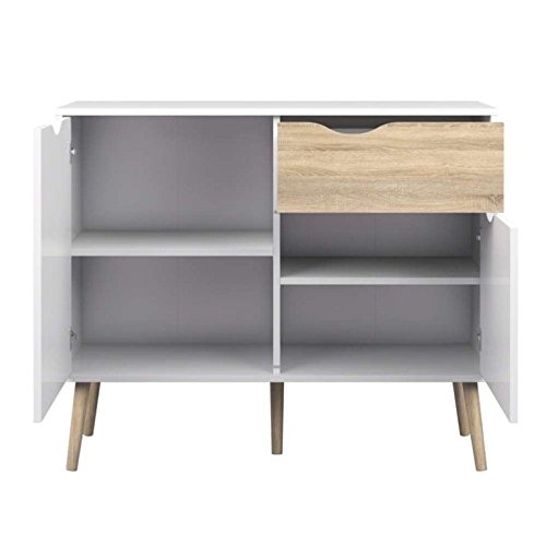 Tvilum Diana Sideboard with 2 Doors and 1 Drawer, White Oak