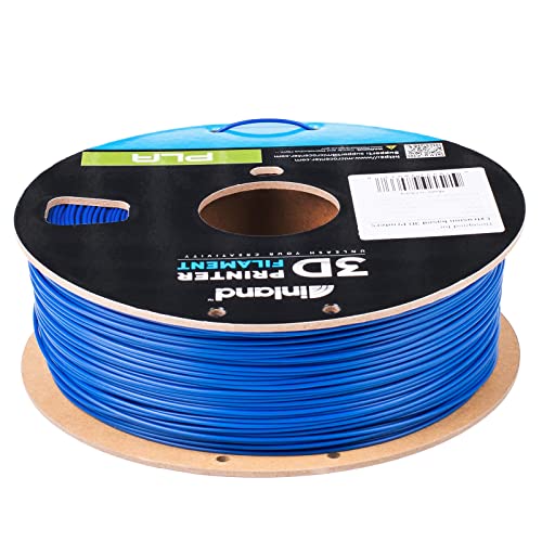 Inland PLA 3D Printer Filament 1.75mm - Dimensional Accuracy +/- 0.03mm - 1kg Cardboard Spool (2.2 lbs) – Fits Most FDM/FFF Printers – Odor Free, Clog Free Filaments - Blue