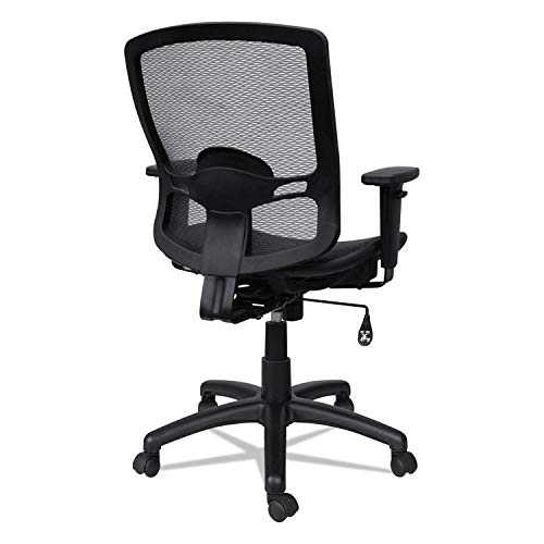 Alera Et4218 Etros Series Mesh Mid-Back Synchro Tilt Chair, Mesh Back/Seat, Black