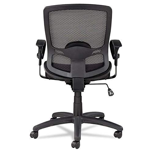 Alera Et4218 Etros Series Mesh Mid-Back Synchro Tilt Chair, Mesh Back/Seat, Black