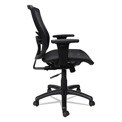 Alera Et4218 Etros Series Mesh Mid-Back Synchro Tilt Chair, Mesh Back/Seat, Black