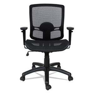 Alera Et4218 Etros Series Mesh Mid-Back Synchro Tilt Chair, Mesh Back/Seat, Black