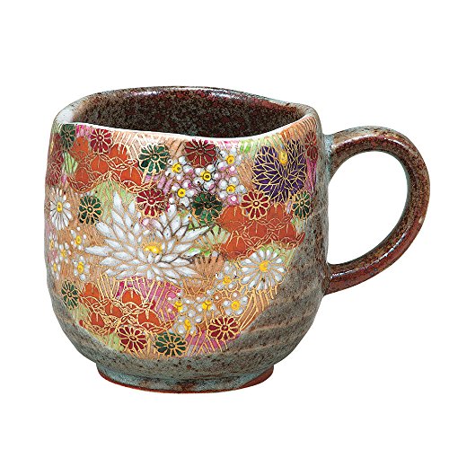 Kutani Porcelain Yaki(ware) Coffee Mug Gold Flower (Standard version)