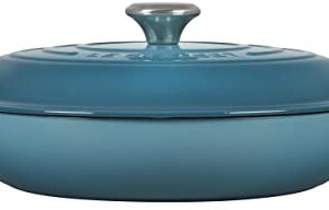 Le Creuset Enameled Cast Iron Signature Braiser, 3.5 qt., Caribbean