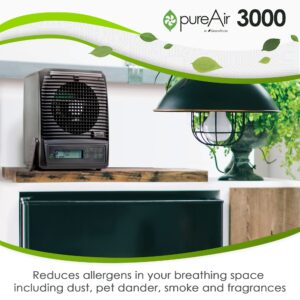 Greentech Environmental pureAir 3000 - Portable Air Purifier and Air Cleaner, Air Purifiers for Home, Office, and Bedroom, For Spaces Up to 3000 Square Feet, Neutralizes Tough Odors, Easy Set Up