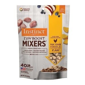 instinct raw boost mixers freeze dried raw cat food topper, grain free cat food topper 6 ounce (pack of 1)