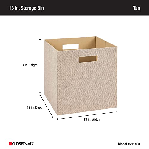 ClosetMaid Decorative Fabric Storage Bin, Tan