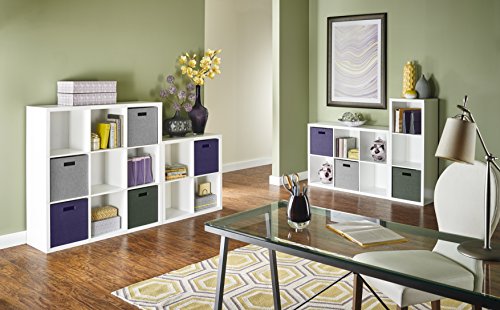 ClosetMaid 4 Cube Storage Shelf Organizer Bookshelf with Back Panel, Easy Assembly, Wood, White Finish