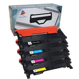 triple best compatible toner cartridge replacement for samsung clt-k406s clt-c406s clt-m406s clt-y406s clp-365w clx-3305fw xpress c410w xpress c460fw (4 pack)