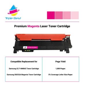 Triple Best Compatible Toner Cartridge Replacement for Samsung CLT-K406S CLT-C406S CLT-M406S CLT-Y406S CLP-365W CLX-3305FW Xpress C410W Xpress C460FW (4 Pack)