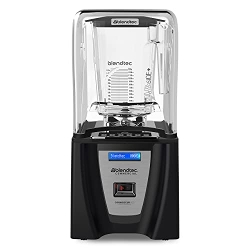 Blendtec Connoisseur 825 Blender with WildSide+ Jar (96 oz) Includes Q Series Sound Enclosure, Strongest & Quietest Commercial-Grade Power, 30 Pre-programmed Cycles, Black