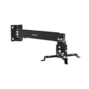 mount-it! wall or ceiling projector mount with universal lcd/dlp mounting for epson, optoma, benq, viewsonic projectors, 44lb load capacity, black