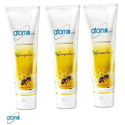 Atomy Toothpaste Propolis Anti-plaque Whitening Dental Oral Care Net Weight 7.05 Oz 200g 3 Tubes