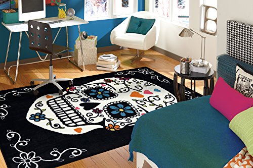 Mohawk Home Playroom Kids ,Sugar Skull Rainbow (5' x 8')